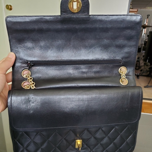 🎉HP🎉CHANEL Lambskin Double Flap w/ Bijoux Chain - Picture 7 of 11